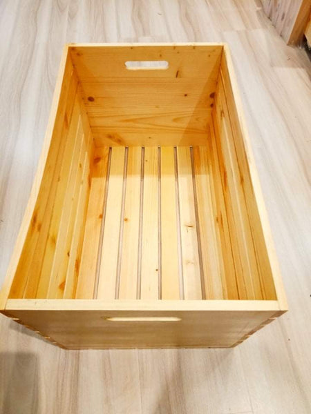 Natural wood crate 21x13x12