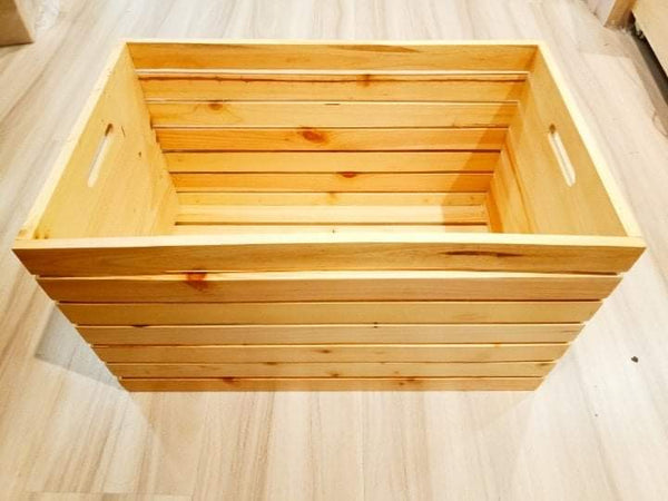 Natural wood crate 21x13x12